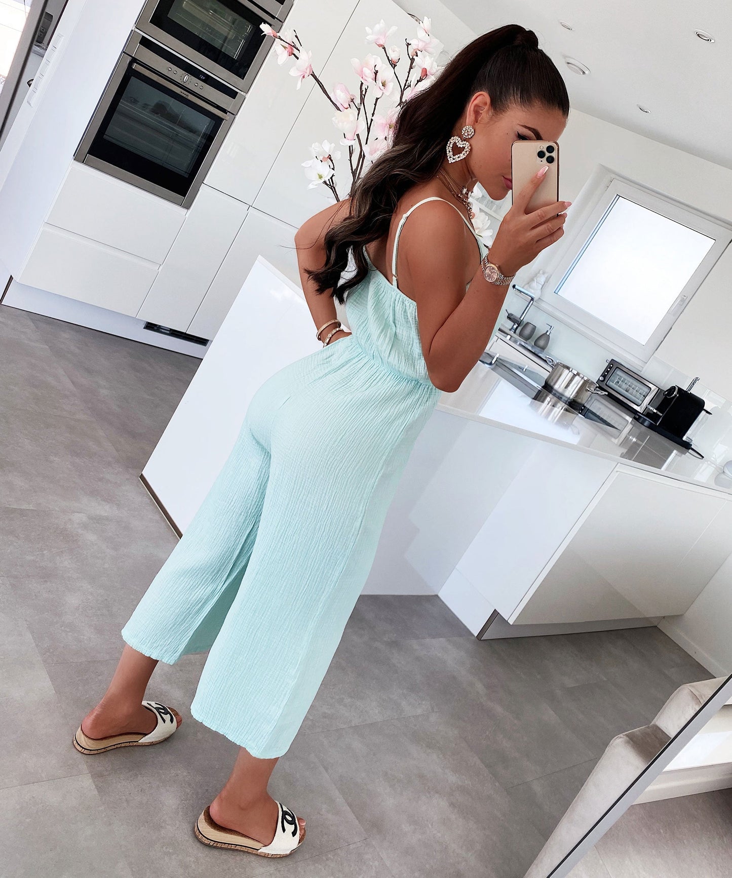 Musselin Jumpsuit Valeria Mint