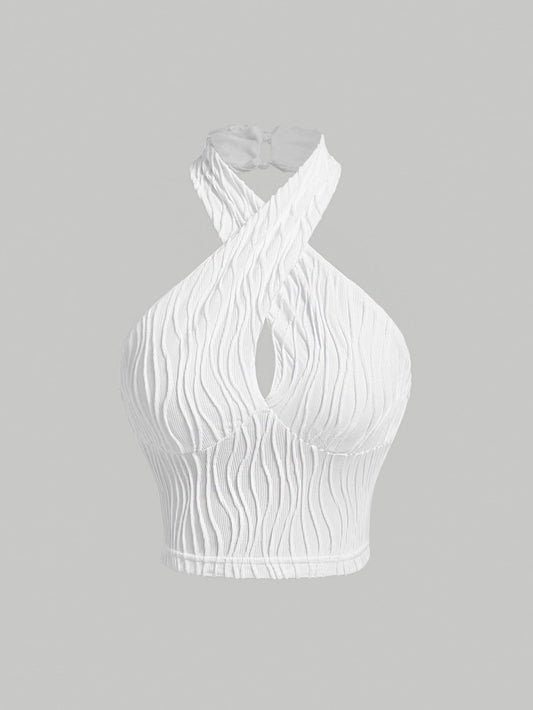 Senmanika ĉemizo kun krucaj rimenoj