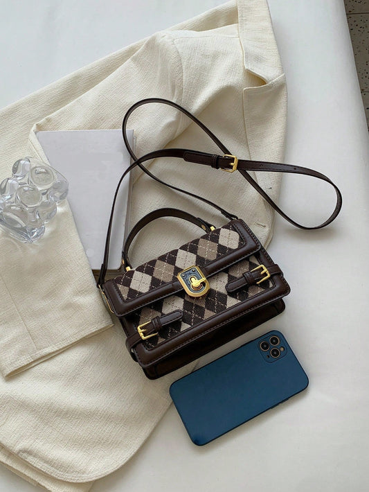 Kvadrata sako kun mini-argila ŝablono