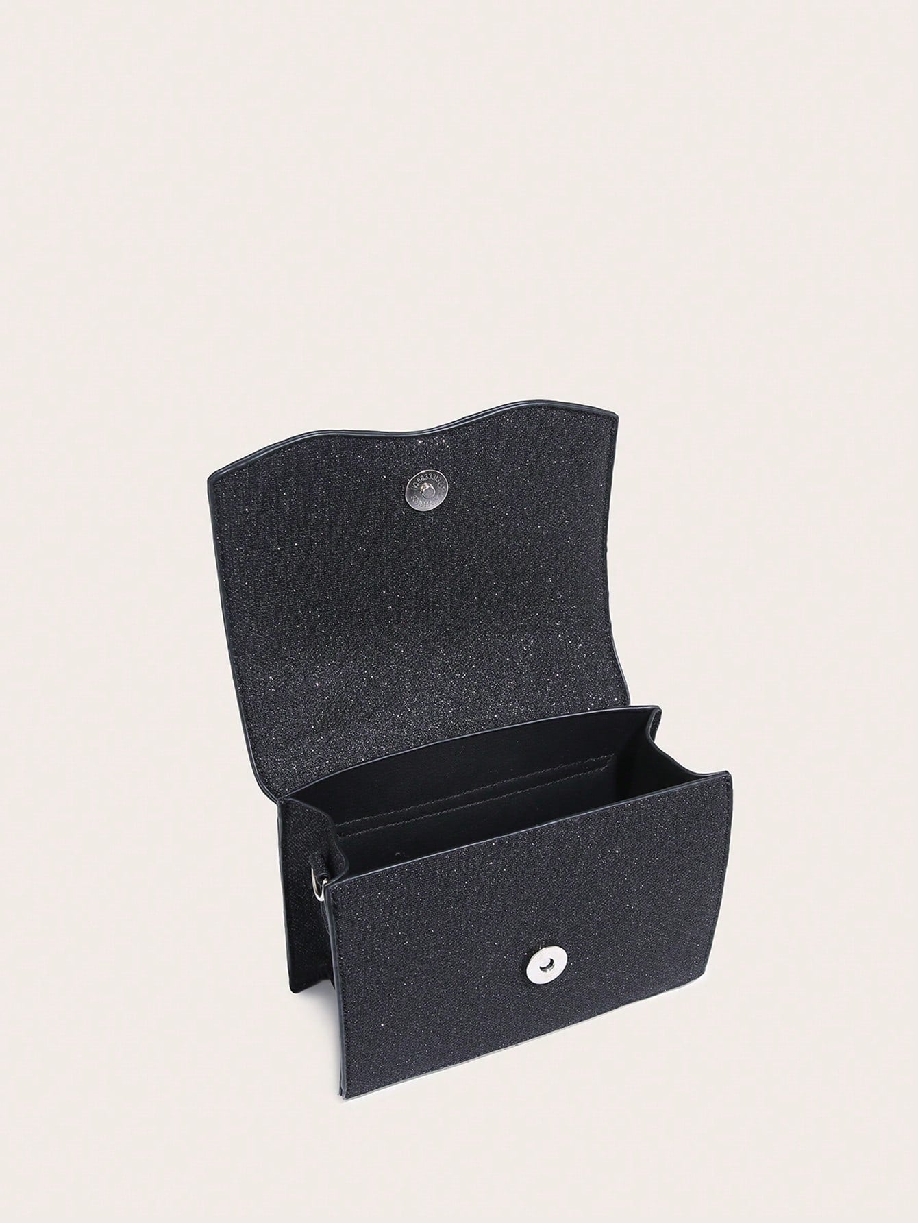 Kvadrata saketo kun mini-ŝtofoj kaj bantornamaĵo, PU-klapo, por ĉiutaga uzo