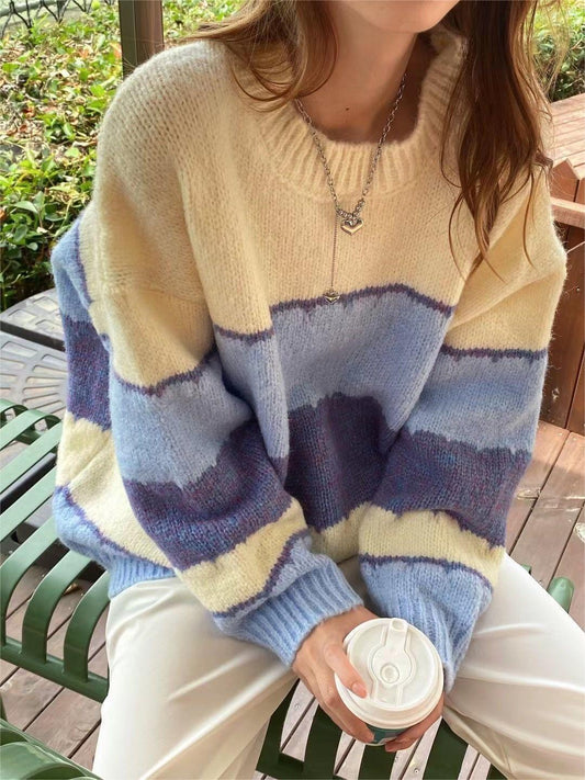 Mary™ - Klassischer gestreifter Rundhalspullover für Damen (50% RABATT)