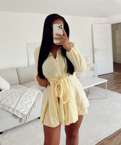 Musselin Kleid Daisy Gelb