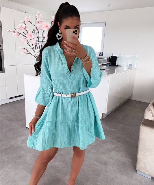 Muslina robo Alejandra turkisa