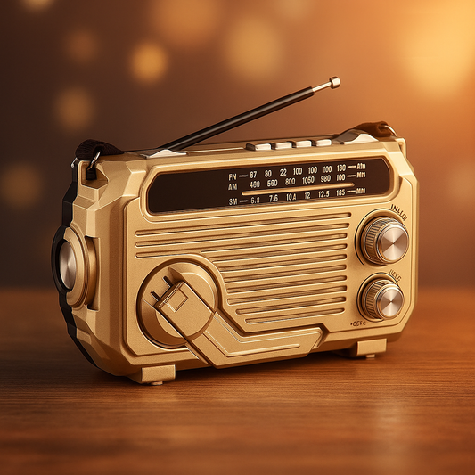 StormLicht™ | Akutradio kaj LED-Lampo – Por Elektropaneoj kaj Krizoj