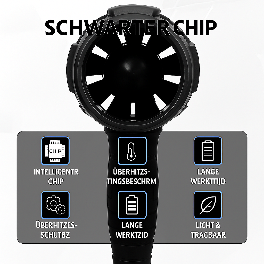 BladBreeze™ – Sendrata blovilo por fulmrapida forigo de folioj, malpuraĵo, polvo kaj ĉiutagaj rubaĵoj