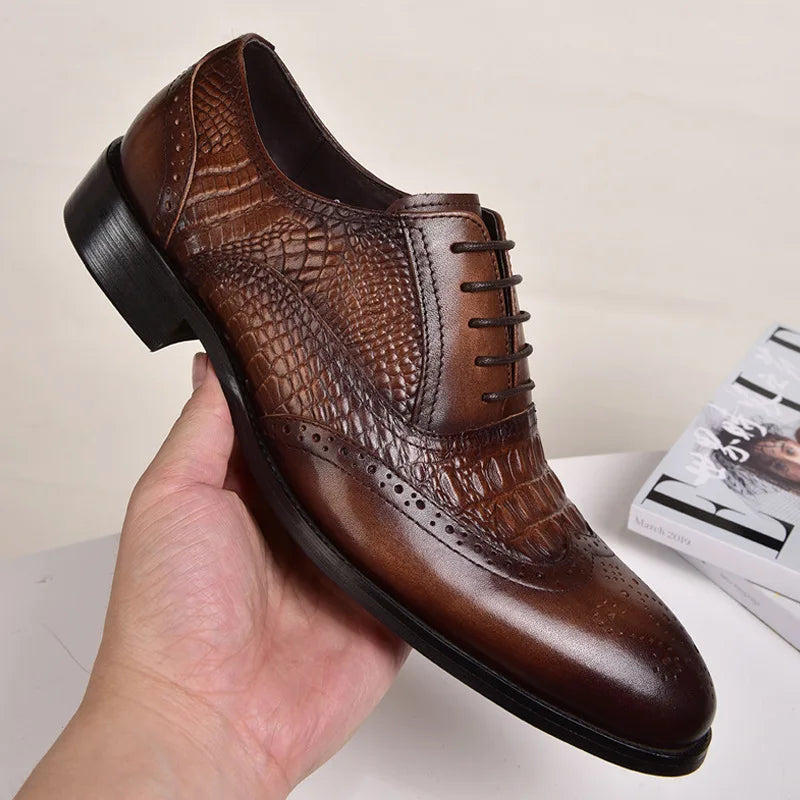 Byron™ - Orthopedic Crocodile Business Loafers 