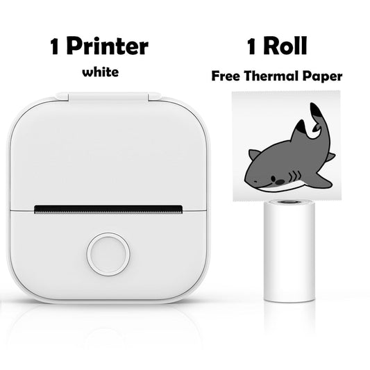 Memoqueen™ T02 Mini Printer-Bluetooth Thermal Printer - PRINT ZONDER INKT 