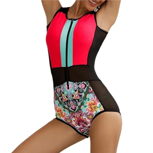 Modioza Ŝika Presita Naĝkostumo