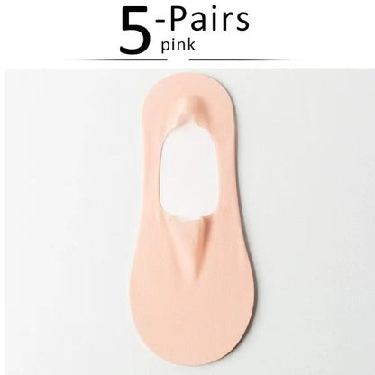 SilkSock™ - Maldikaj Nevideblaj Ŝtrumpetaj Pantofloj (3+2 SENPAGAJ) 