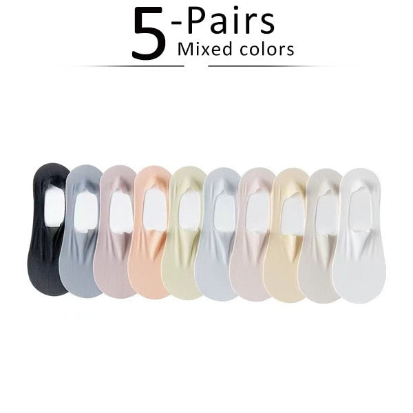 SilkSock™ - Maldikaj Nevideblaj Ŝtrumpetaj Pantofloj (3+2 SENPAGAJ) 