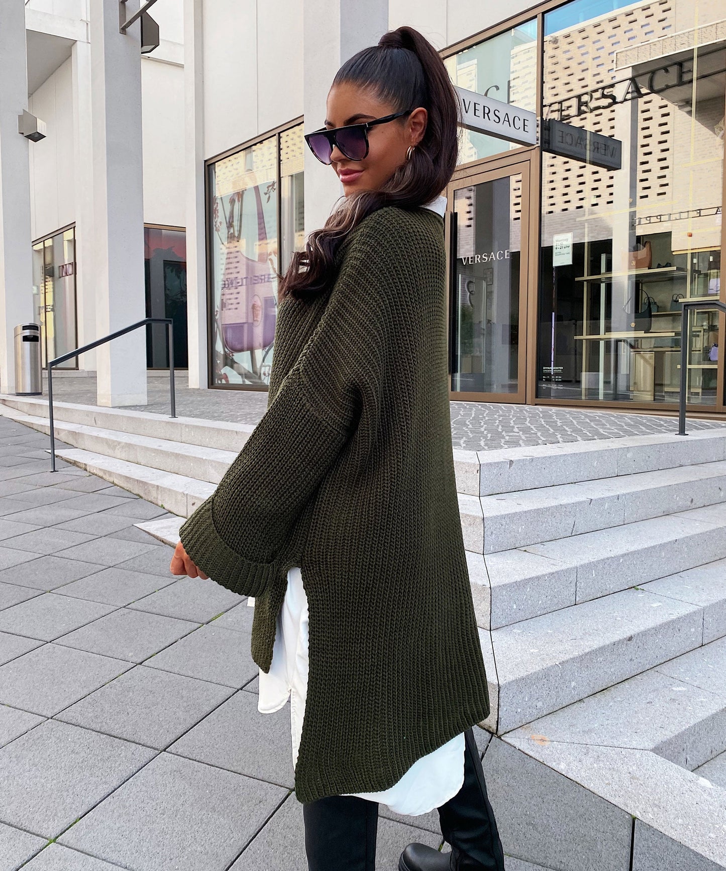 Oversized Elsa khaki sweater