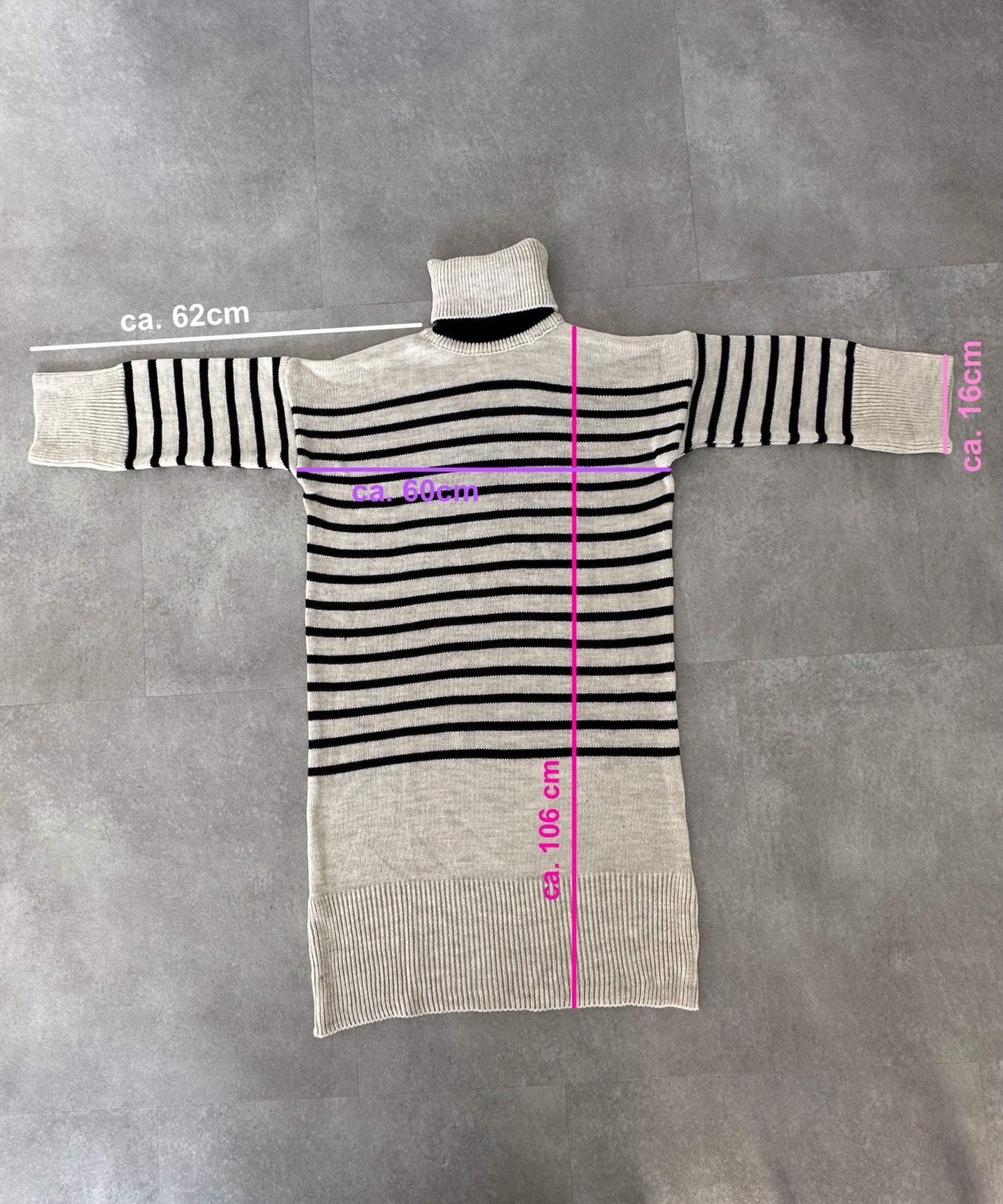 Maxi Strickkleid Carolina Beige