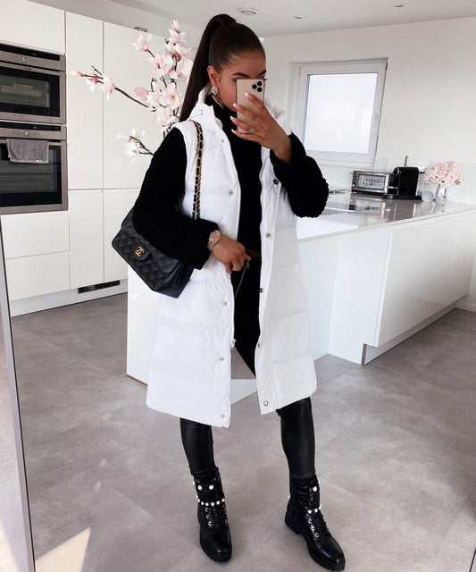 Weste Megan Lang Weiß