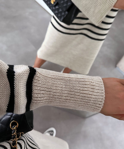 Maxi Strickkleid Carolina Beige