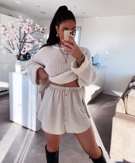 Marta Bejĝkolora Bluza Jupo