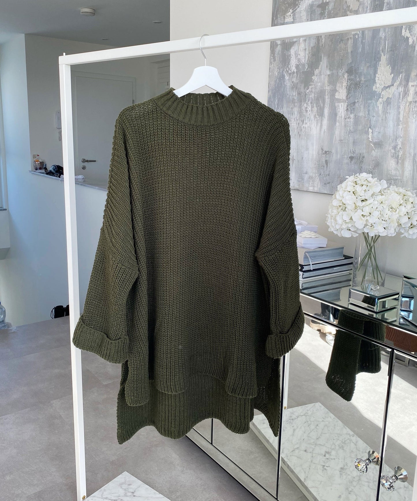 Oversized Elsa khaki sweater