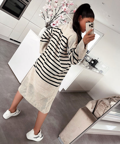 Maxi Strickkleid Carolina Beige