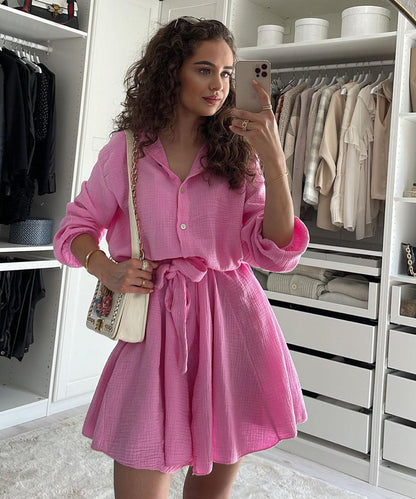 Musselin Kleid Daisy Hellpink