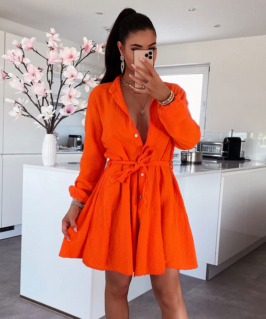 Muslina Robo Lekanteto Oranĝa